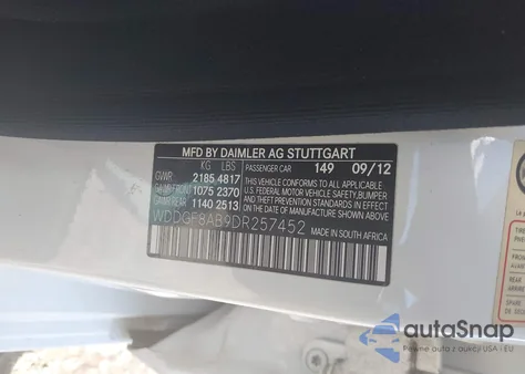 2013 Mercedes-Benz C 300 Sport 4Matic из США, поврежденный, VIN WDDGF8AB9DR257452